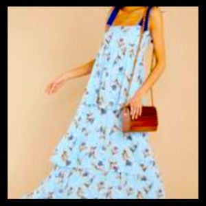 Floral tiered maxi dress